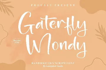 Gaterfly Mondy Handwritten Script Font