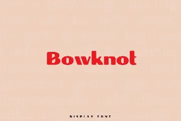 Bowknot Unique Display Font