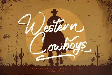 Western Cowboys Handwritten Brush Script Font