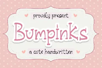 Bumpinks Cute Handwritten Font