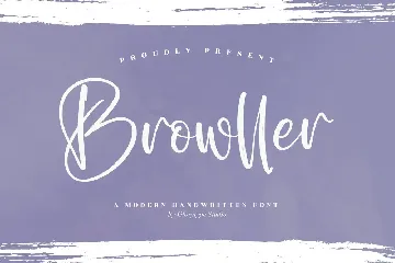 Browller Modern Handwritten Font