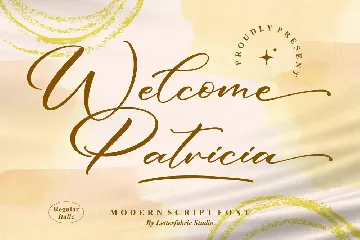 Welcome Patricia Modern Script Font