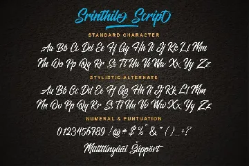 Srinthile Script font