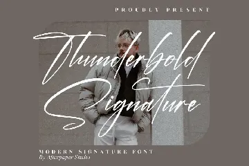 Thunderbold Signature Modern Siganture Font