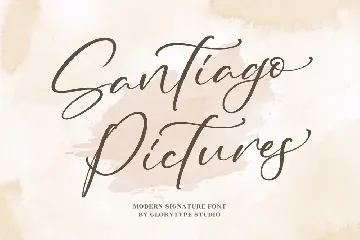 Santiago Pictures Modern Signature Font