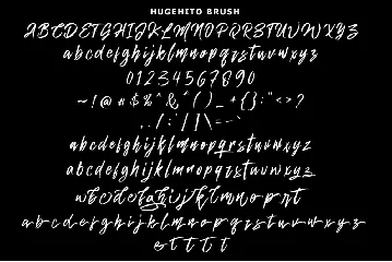 Hugehito Brush font