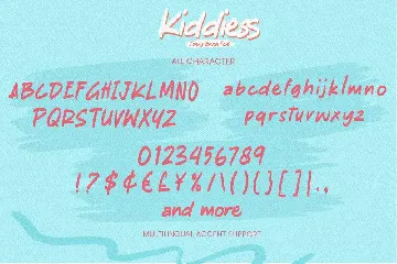 Kiddiess - Funny Brush Font