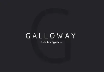 Galloway  - Modern Typeface + WebFont