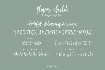 Whimsical brush font, Flower Child