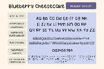 Blueberry Cheesecake Handwritten Monoline Font