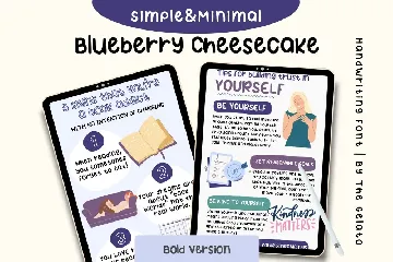 Blueberry Cheesecake Handwritten Monoline Font