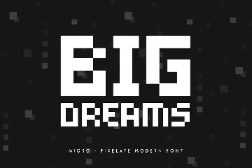 Micro - Pixelate Modern Font