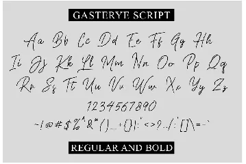 Gasterye Script font