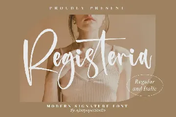 Registeria Modern Signature Font