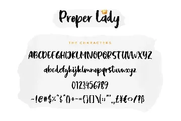 Proper Lady font