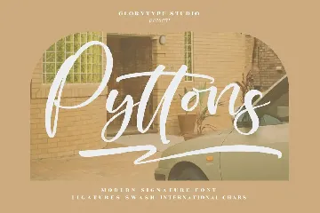 Pyttons Modern Signature Font