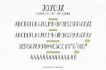 Joyeux Christmas font & clipart