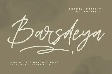 Barsdeya Monoline Signature Font