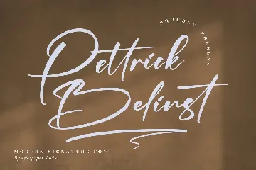 Pettrick Belinst Modern Signature Font