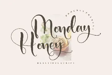 Monday Honey Beautiful Script font