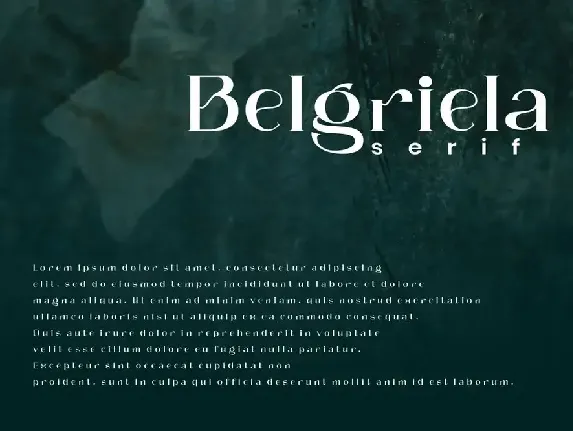 Belgriela - Serif Font