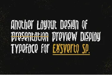 Exsverto Sp font