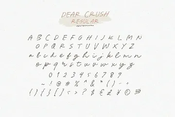 Dear Crush - Cute Handwritten Font