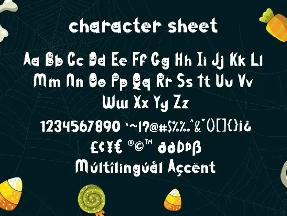 Pumpkin Face - Halloween Font