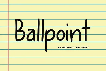 Ballpoint Modern Display Font