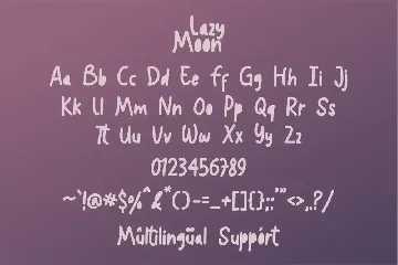 Lazy moon font