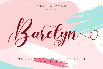 Barelyn Script font