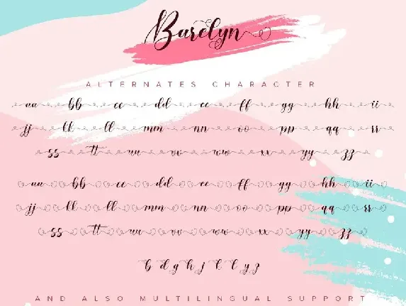 Barelyn Script font