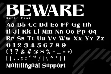 Beware - Modern Serif Font