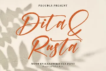 Dita Rusta Modern Handwritten Font