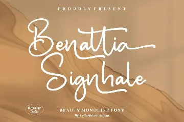 Benattia Signhale Monoline Font