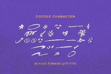 Pretty Ordinary - Bold Font + Doodle