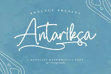 Antariksa Monoline Handwritten Font