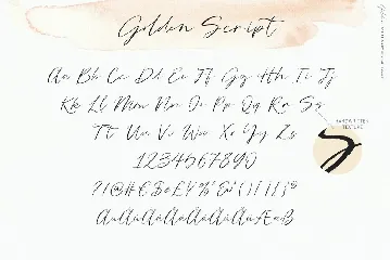 Golden, a romantic script font