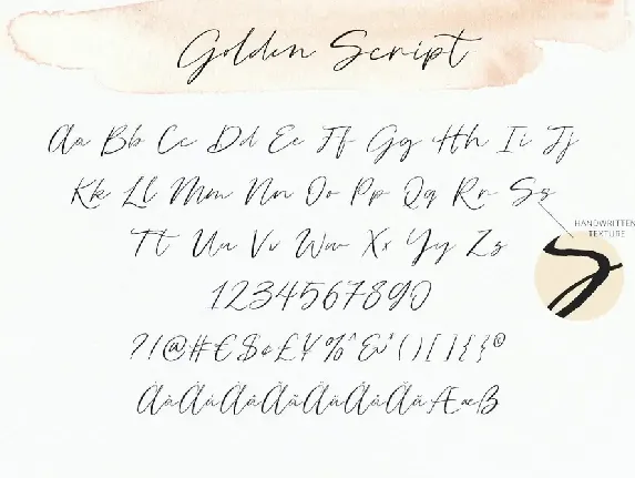 Golden, a romantic script font