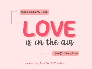 Love Is In The Air Handwritten Font Duo