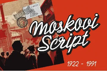 Moskovi Script - Soviet Style Typeface font