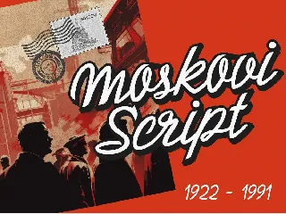 Moskovi Script - Soviet Style Typeface font