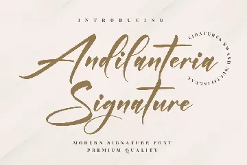 Andilanteria Signature Modern Signature Font