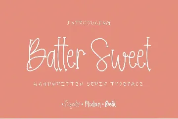 Batter Sweet Handwritten Serif Font