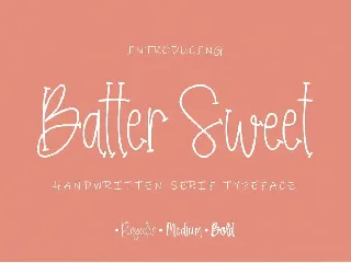 Batter Sweet Handwritten Serif Font