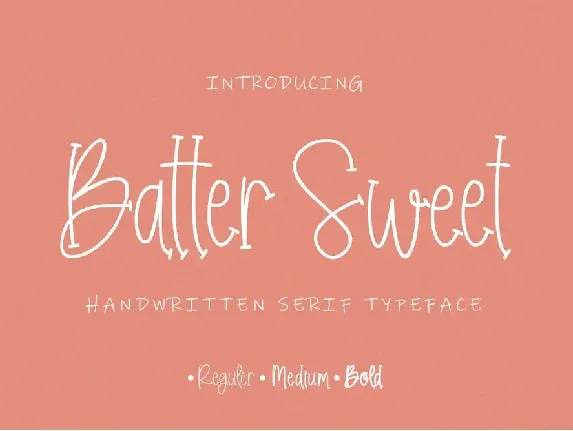 Batter Sweet Handwritten Serif Font