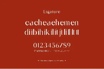 Miltea Ligature Serif Typeface font