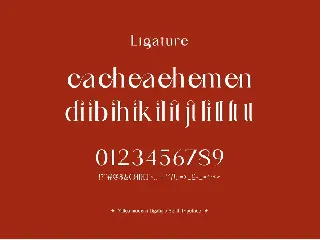 Miltea Ligature Serif Typeface font