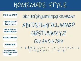 Homemade Style Handwriting Font