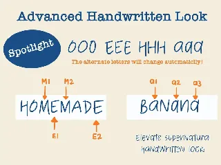 Homemade Style Handwriting Font